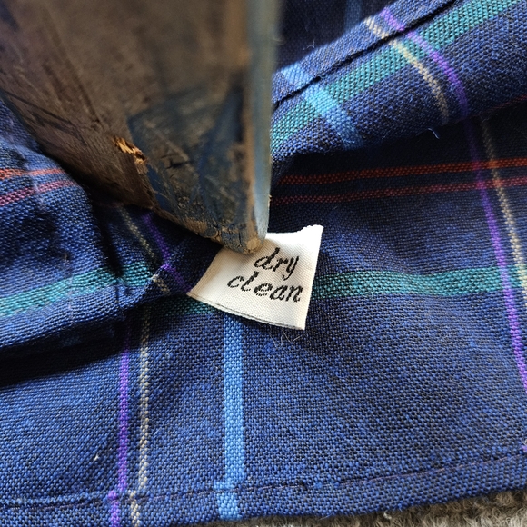 Vintage Sir Pendleton Plaid Wool Flannel Shirt M Blue Green 80s 90s USA - Picture 10 of 12